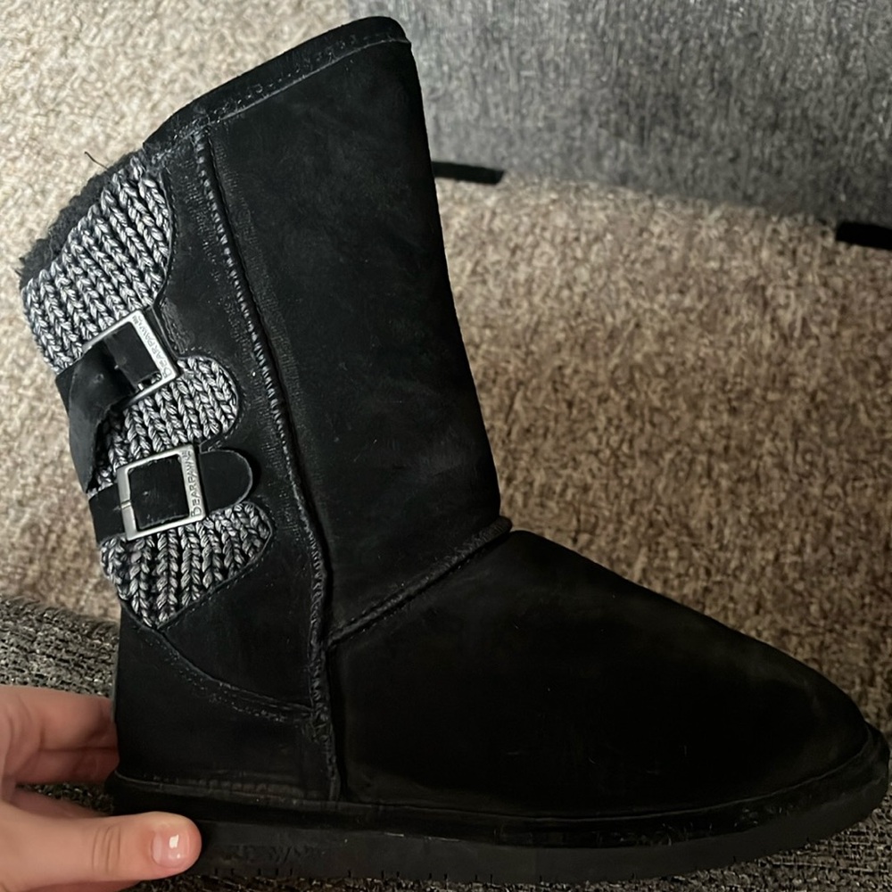 bearpaw size 8 black boots